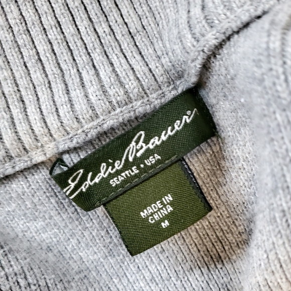Eddie Bauer Full-length Zip Sweater- Size M - Picture 6 of 8